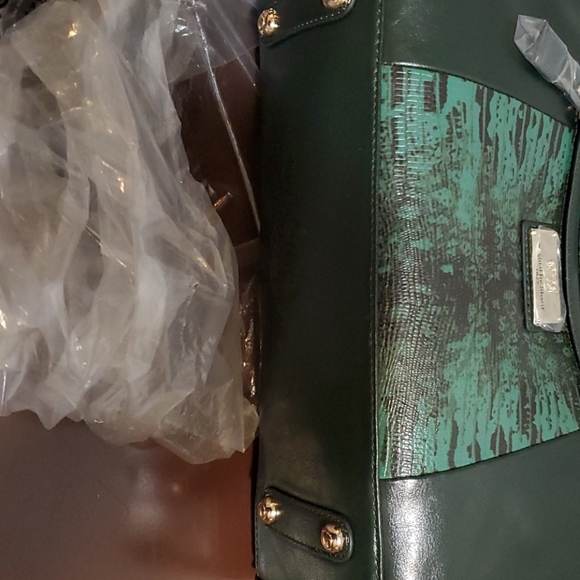 Original by Sharif 1827 Green handbag Needs Tlc - Picture 10 of 14